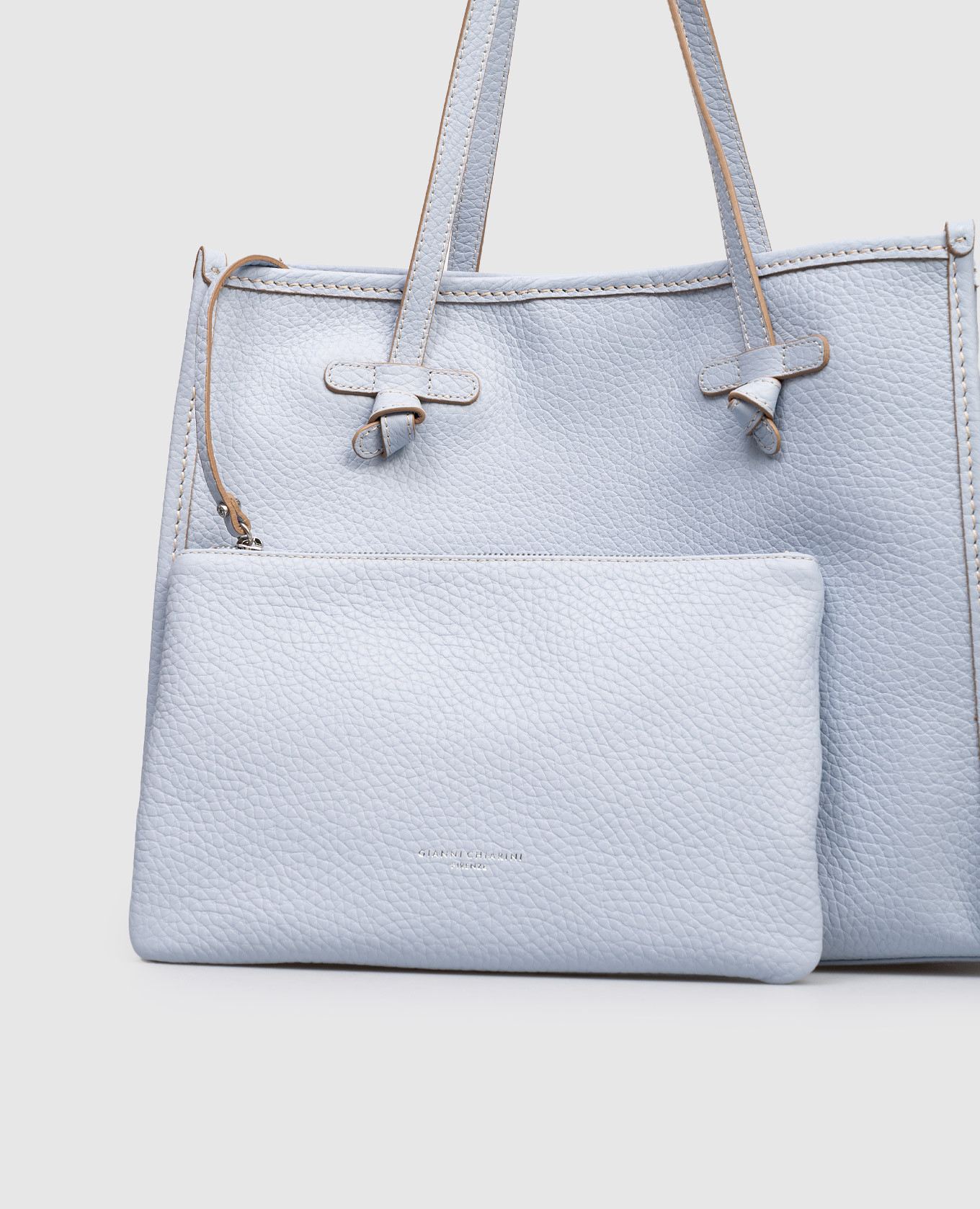 MARCELLA blue leather tote bag Gianni Chiarini 4