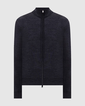 Canali Dark gray wool cardigan MK01149C0022