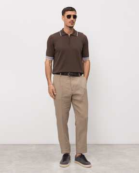 Peserico Beige linen pants R54274D02597