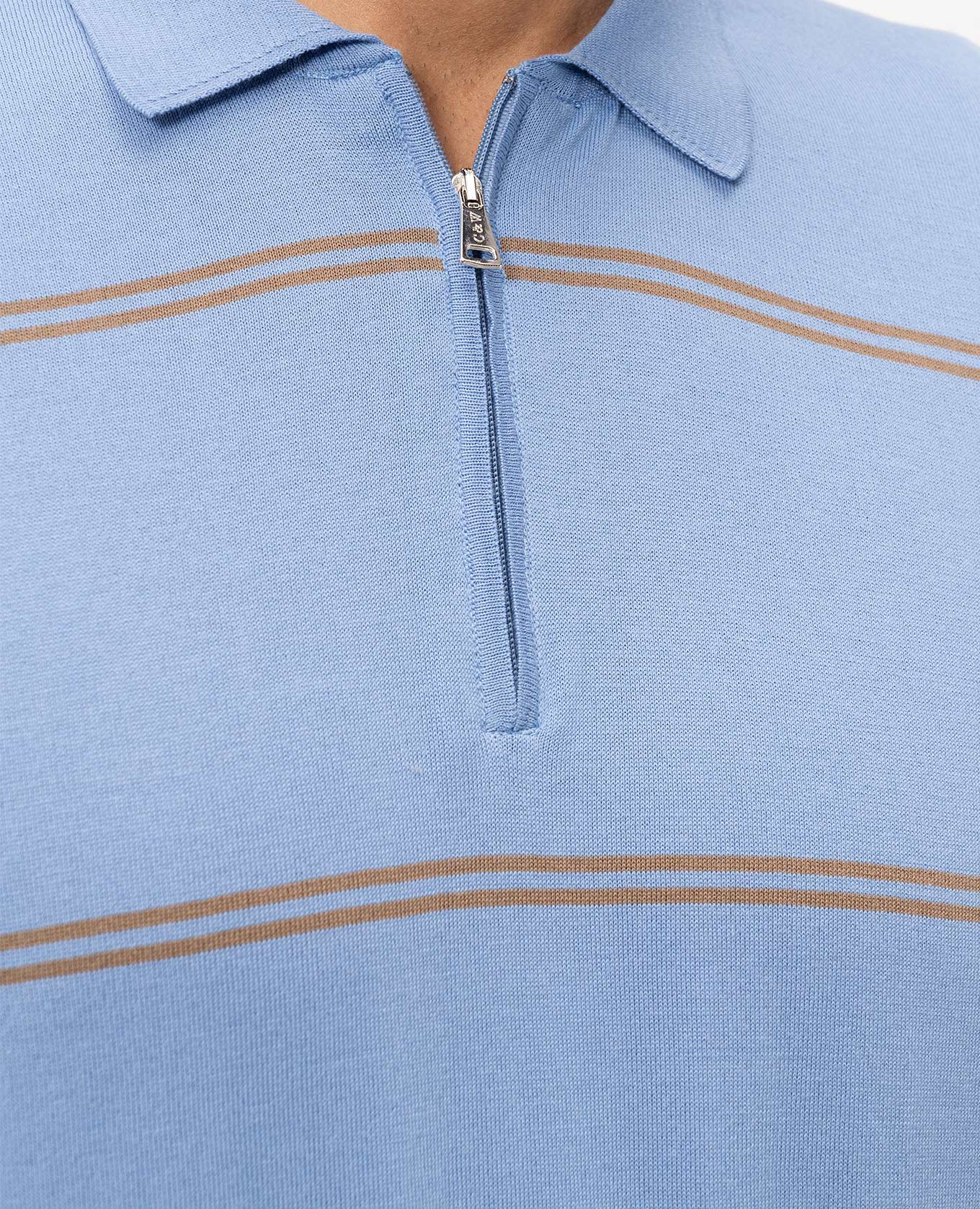 Blue striped polo shirt Cashmere&Whiskey 5