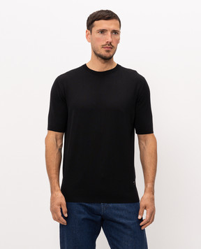 Stefano Ricci Black wool T-shirt K303025G10F26345
