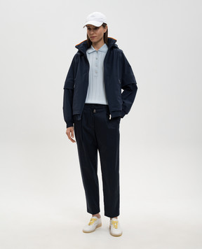 MooRER Blue windbreaker BELFRY with removable sleeves BELFRYG7