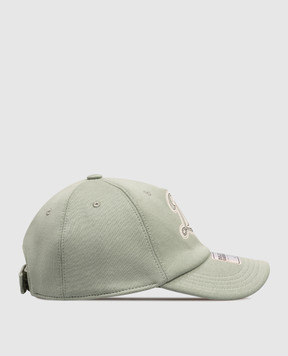 Dolce&Gabbana Children's green cap with monogram embroidery LB5H71G7PRP