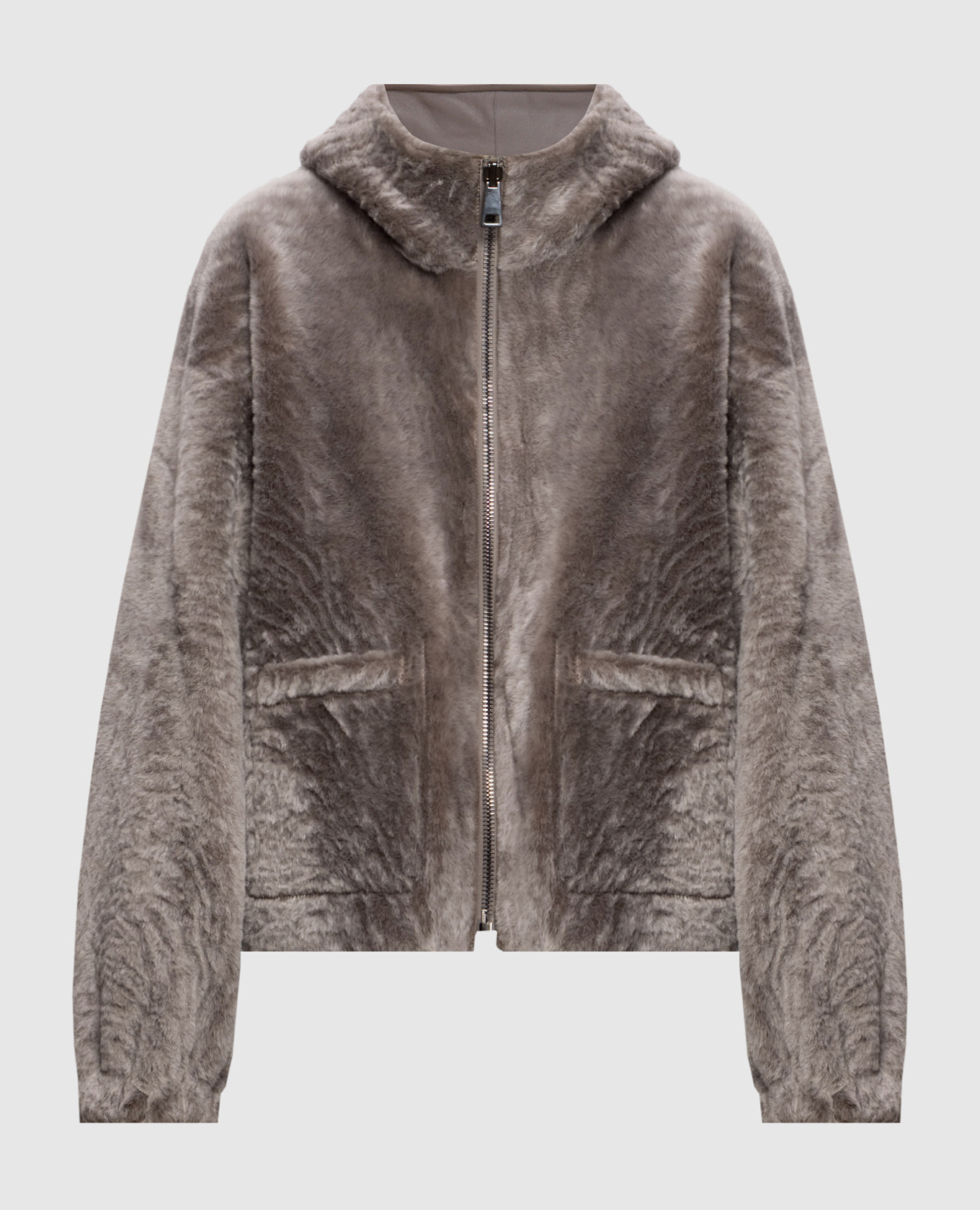 Gray double-sided sheepskin coat Arden