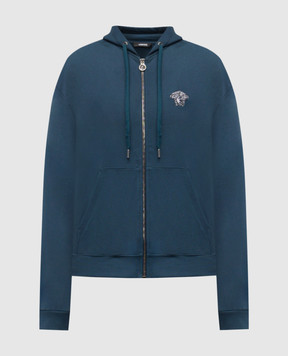 Versace Blue sports jacket with embroidered emblem 10213451A16458