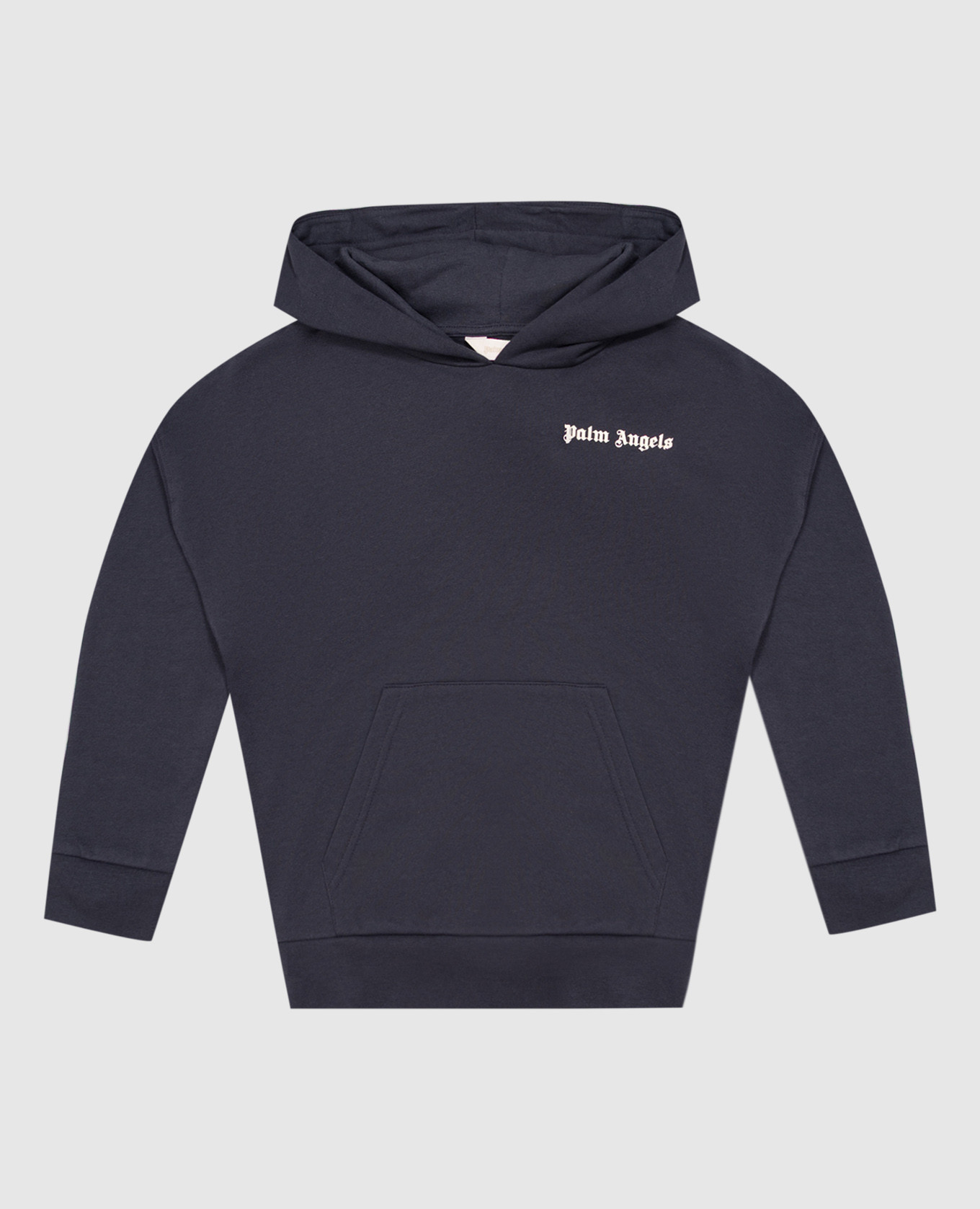 Children's blue hoodie with logo print