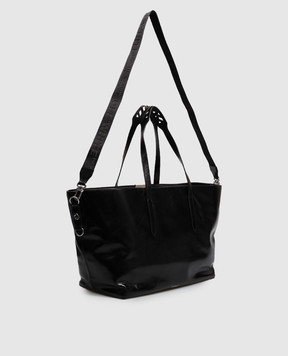 Off-White Black glossy leather Binder bag OWWNA01F26LT01