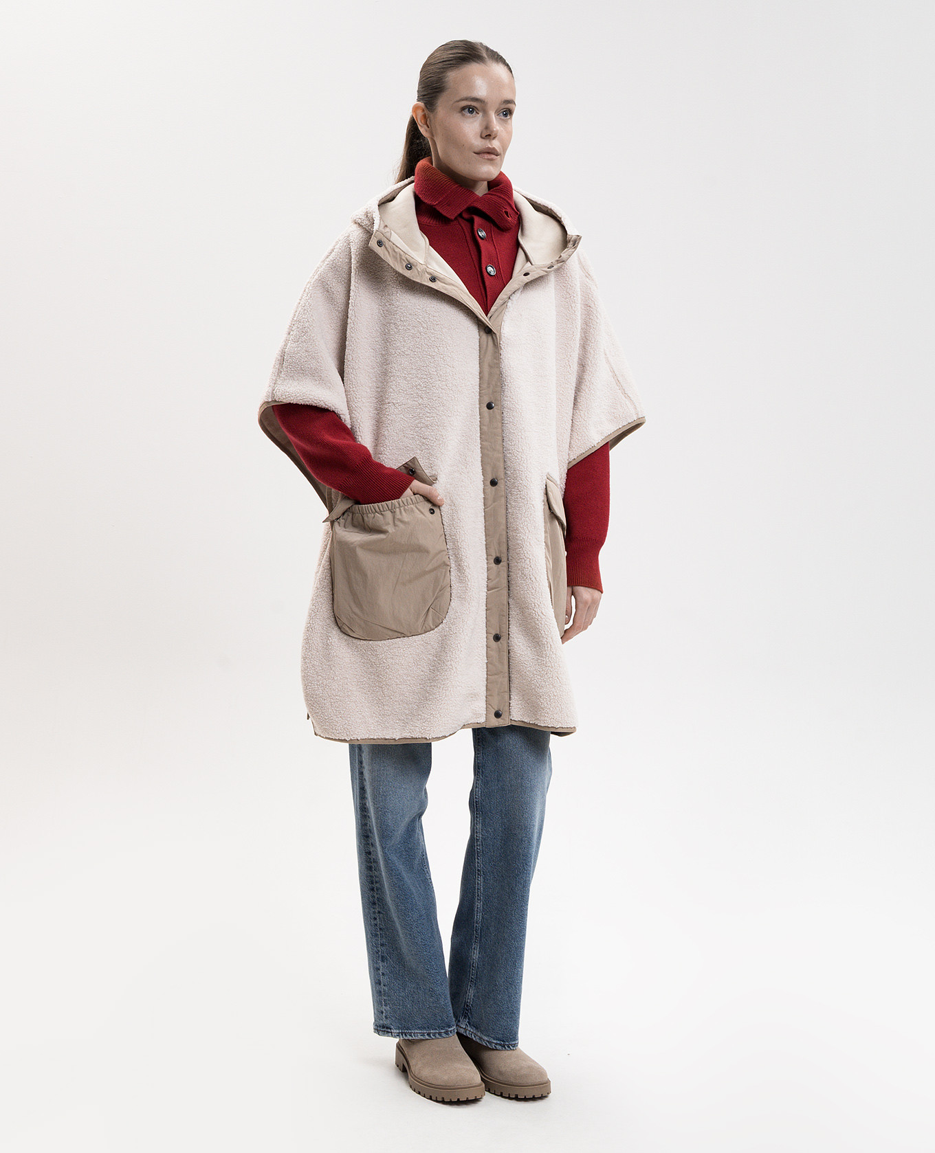 Beige cape Woolrich 2