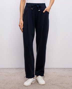 Herno Blue joggers with logo patch PT000185D50069