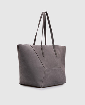Brunello Cucinelli BC Duo grey suede tote bag MBDLB2571P