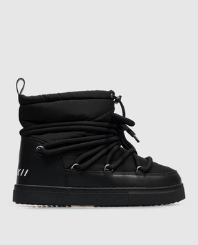 Inuikii Children's black Mountain moon boots 300100301023338