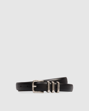 Dondup Black leather belt WC321PL0675DXXX