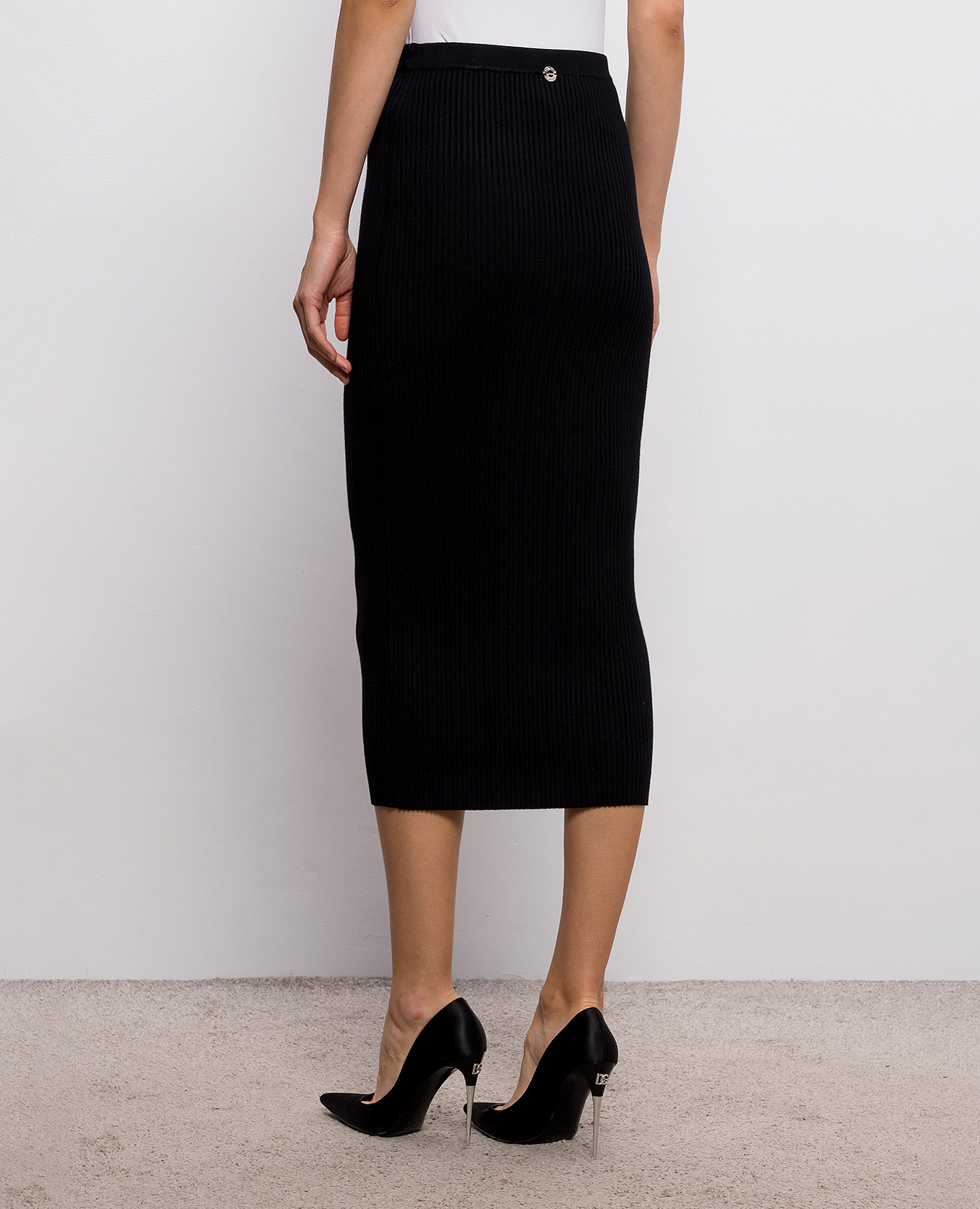 Black ribbed skirt Twinset 4