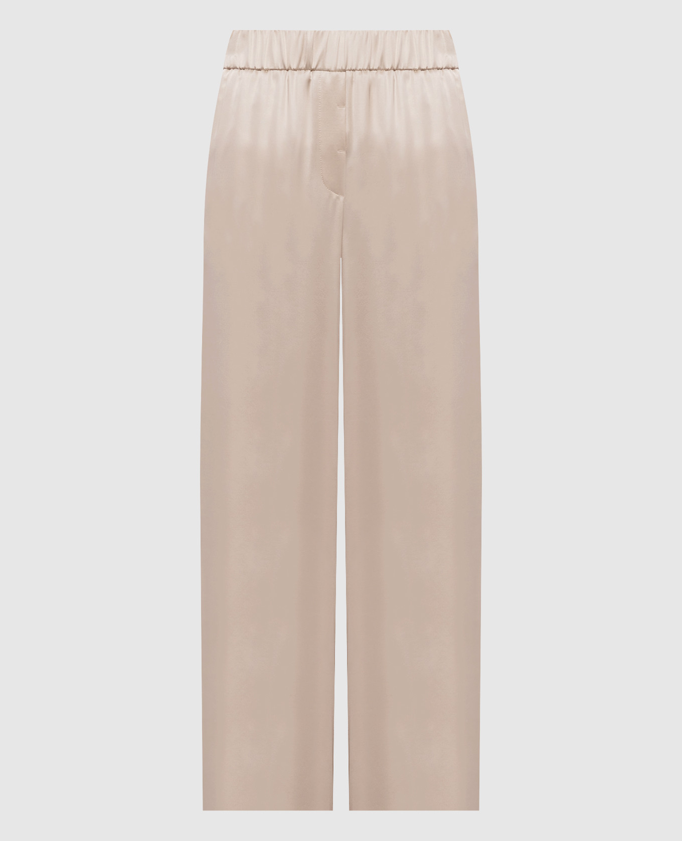 Beige straight-leg pants