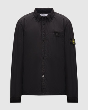 Stone Island Black insulated jacket with patch L2S15Q100022S0A23