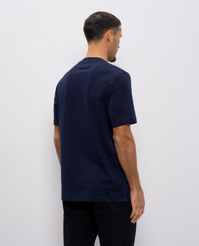 Brunello Cucinelli Blue T-shirt with branded print M0B138517