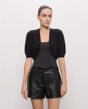 Twinset Black bolero made of wool, cashmere and silk 262TT3022