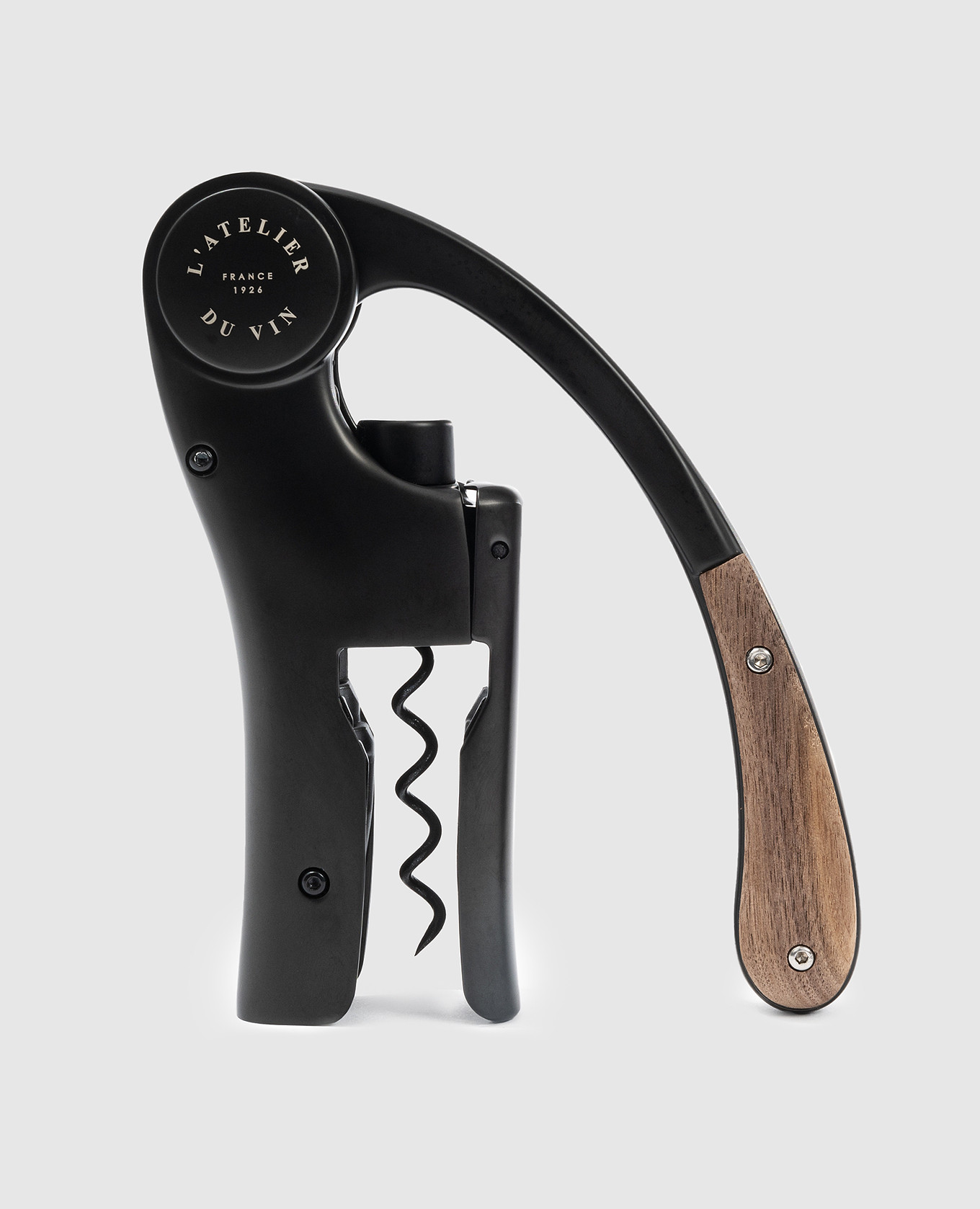

Oeno Motion vertical lever corkscrew L`atelier du vin, Black