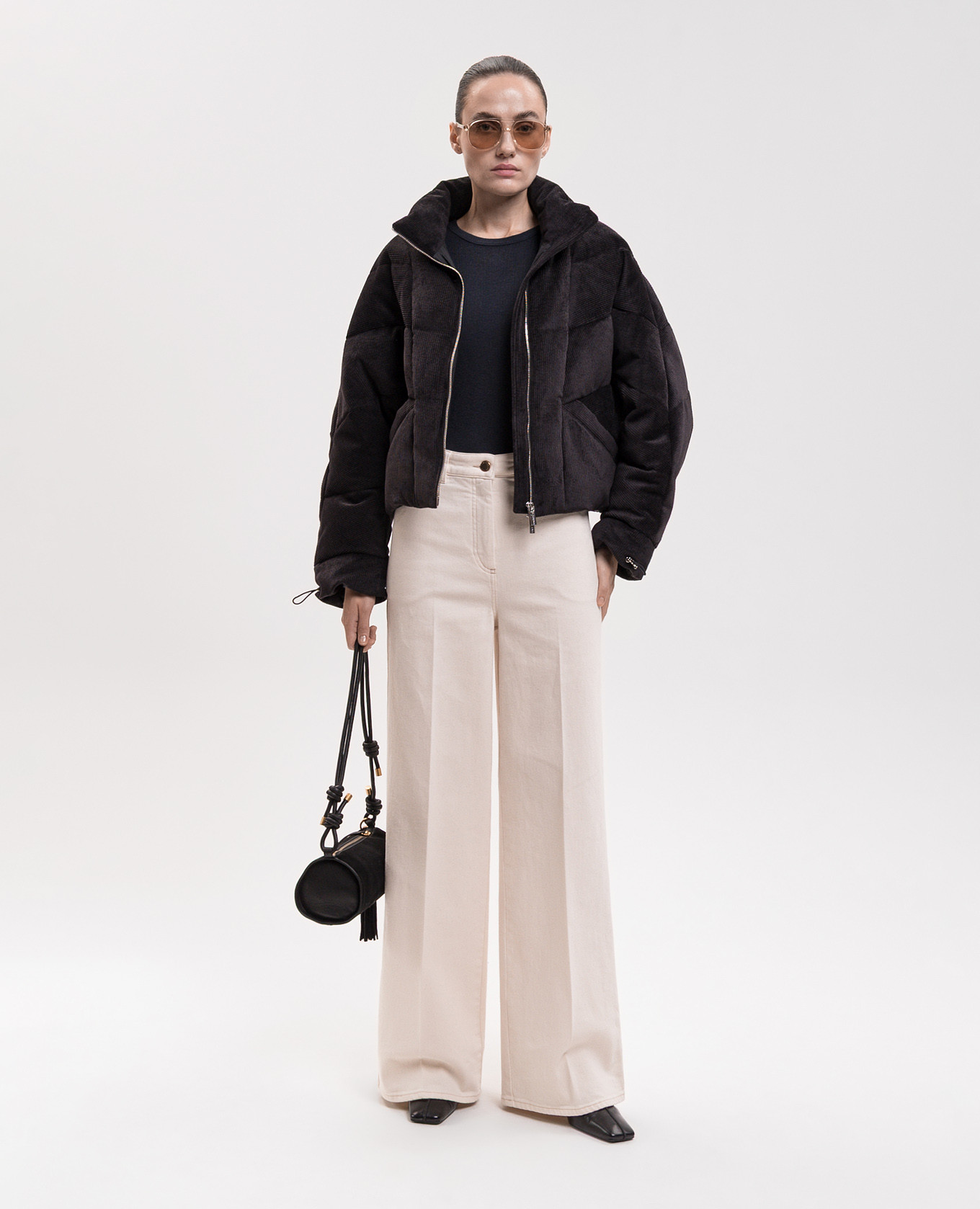 Black corduroy down jacket Be Florence 2