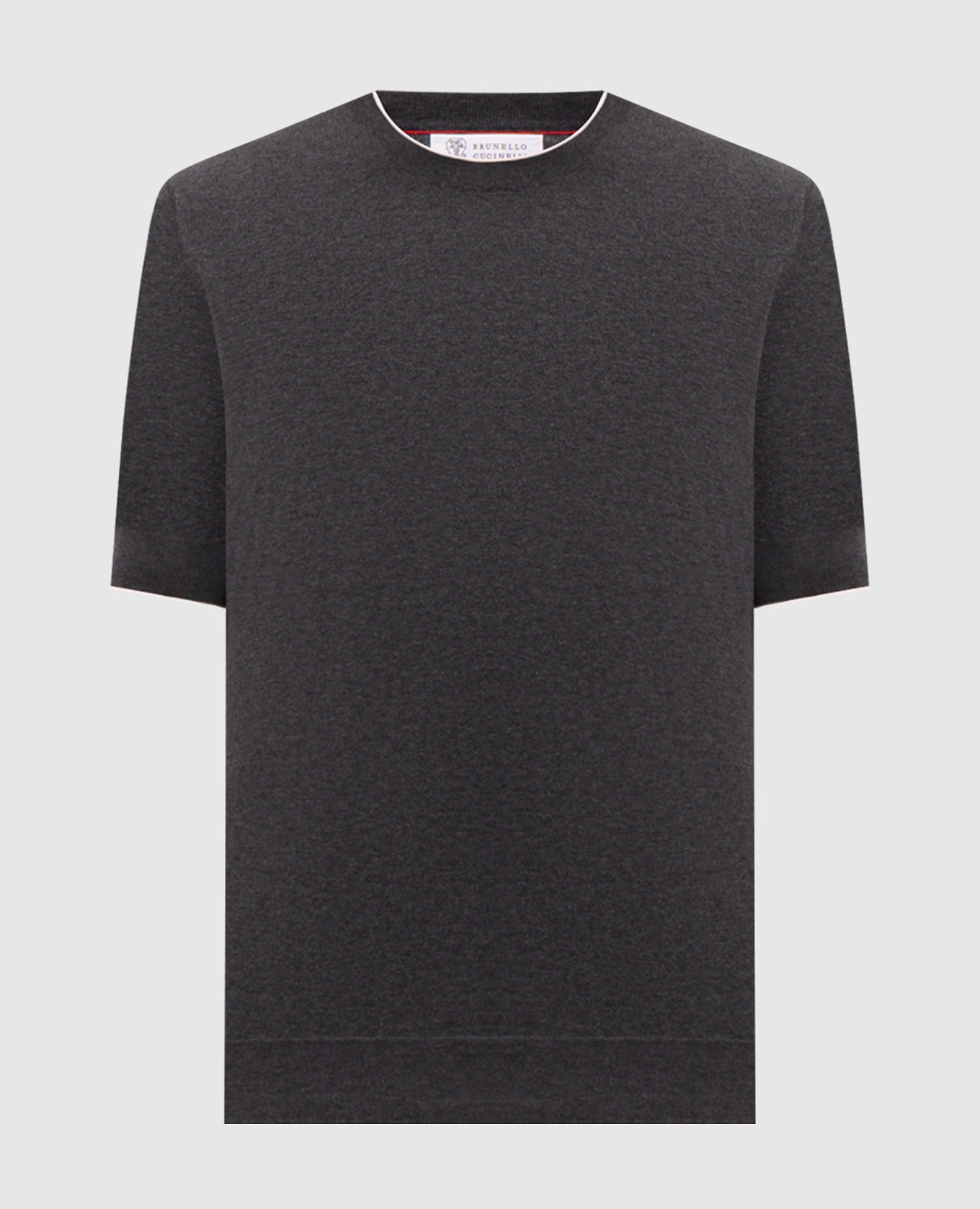 

Grey t-shirt with edging Brunello Cucinelli