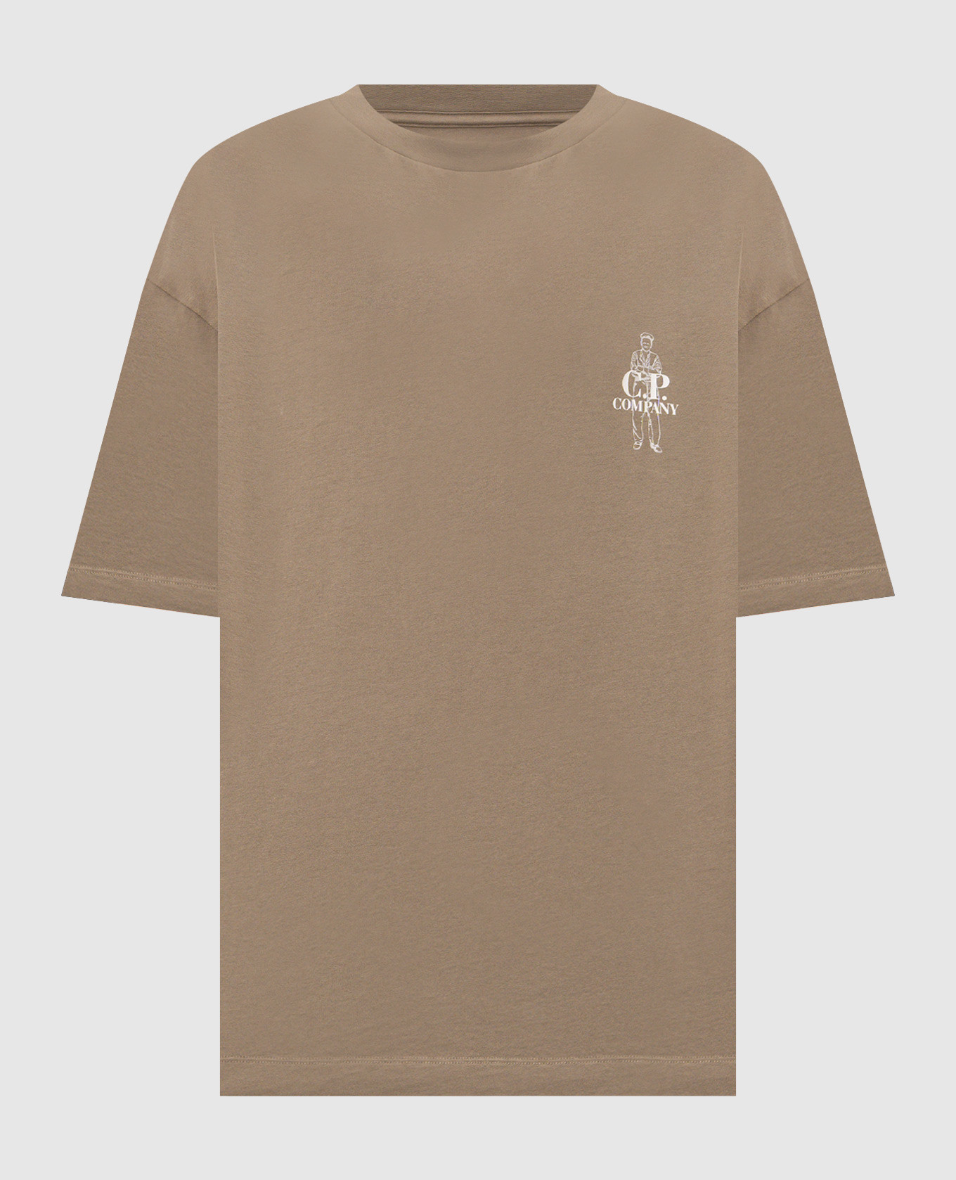 Khaki T-shirt with print