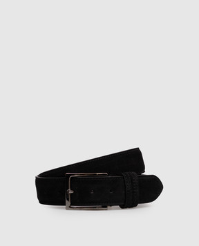 Cashmere&Whiskey Black suede belt SUEDE