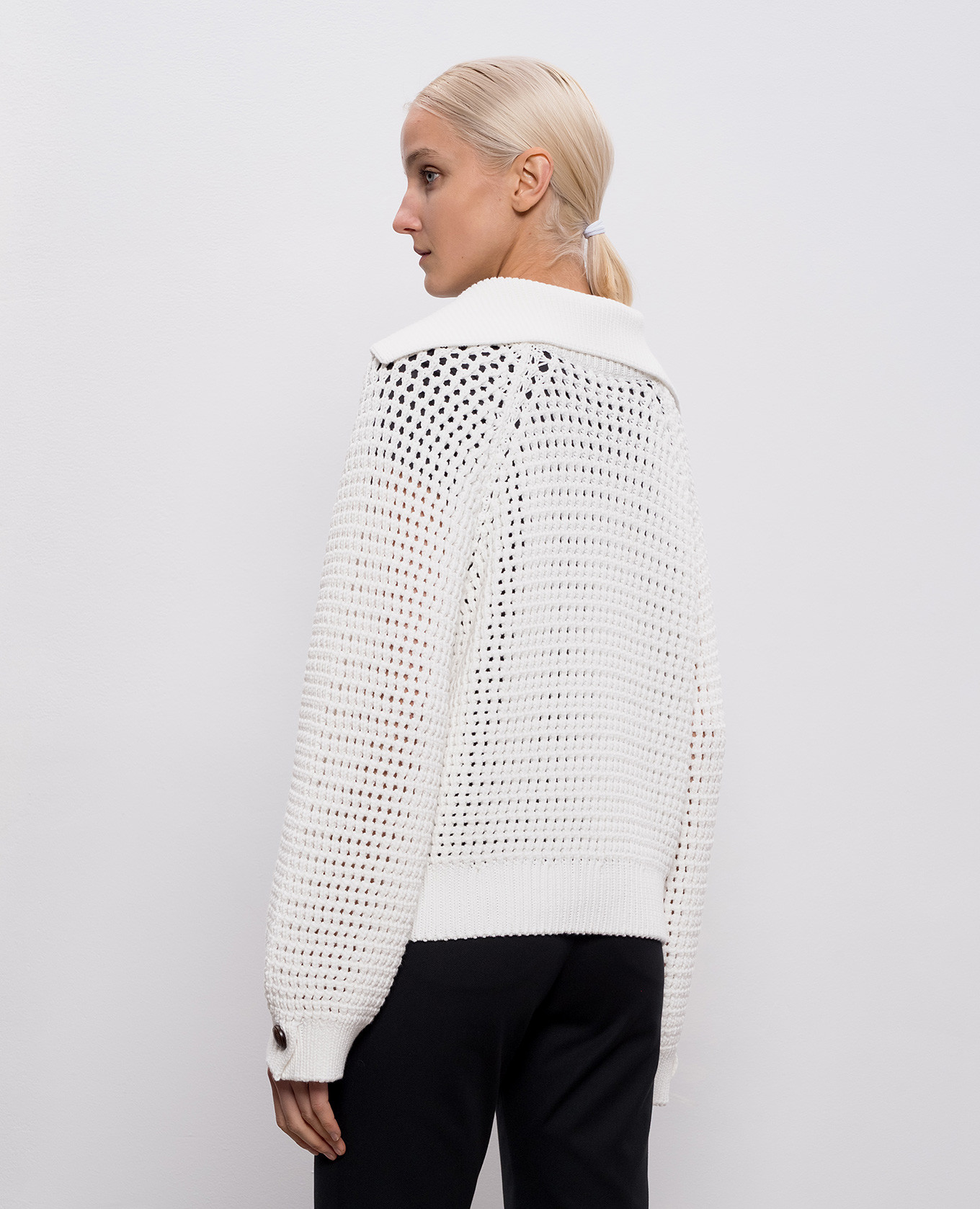White openwork sweater Brunello Cucinelli 4