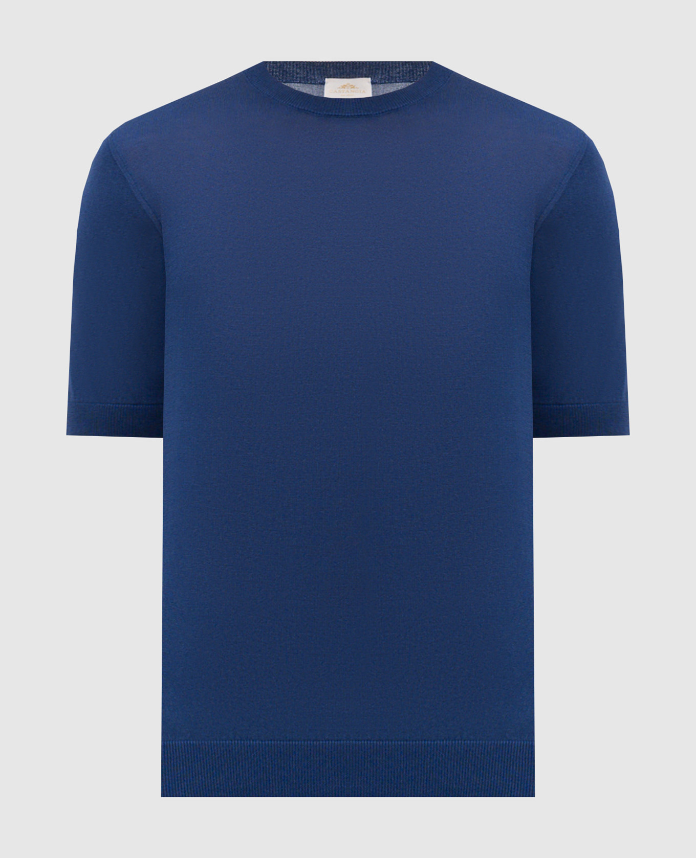 Blue silk t-shirt Castangia dal 1850