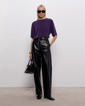 Momoni Iora purple lurex t-shirt MOTS00156MO
