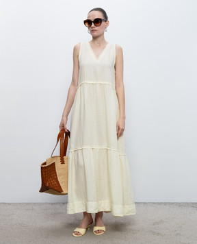 Peserico Yellow linen dress M02407T001617
