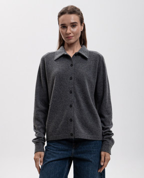 Toteme Gray cashmere cardigan 243WRT0347YA0016