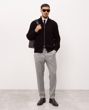 Peserico Gray wool pants R54274W02710