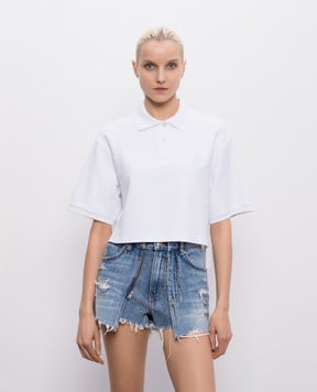 Alexander Wang White polo shirt with embroidery 1CC2261230