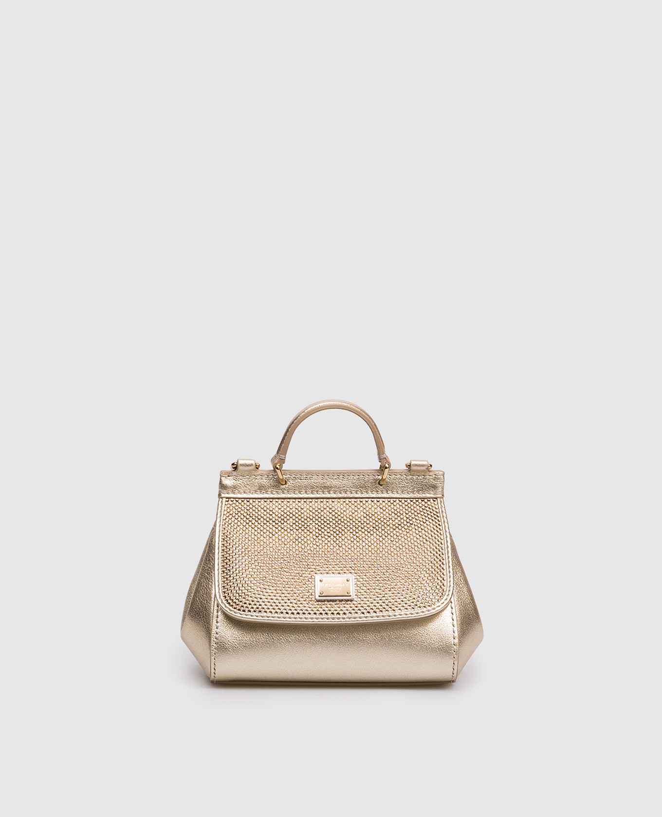 

Sicily children's golden leather bag with crystals Dolce&Gabbana