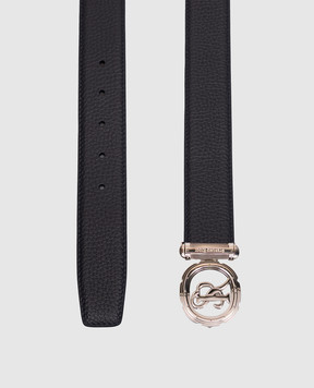 Stefano Ricci Blue leather belt with monogram N382VDC527P