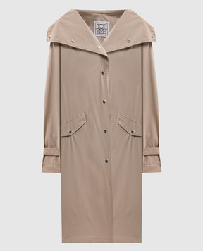 Toteme Beige straight-cut trench coat 263WRO0283FB0564