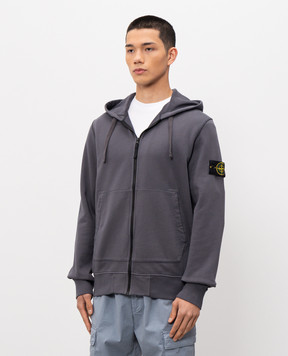 Stone Island Grey sports jacket with logo patch L1S156100061S0051