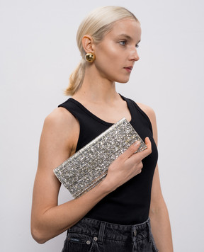 Jimmy Choo Silver Sweetie Clutch SWEETIECOC