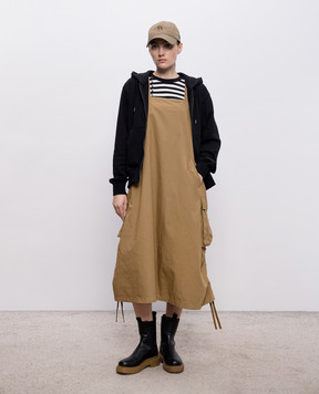 Y`S Yamamoto Brown cargo dress YKD18016