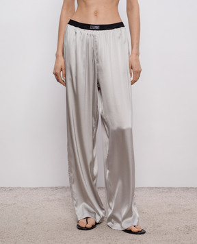 Maison Margiela MM6 Gray silk pajama pants MJH220050