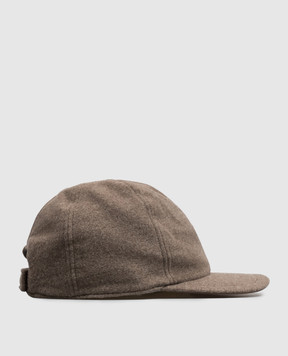 Doriani Cashmere Brown wool cap 191T125T125