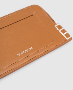 JW Anderson Brown leather cardholder Loafer AC0437LA0224