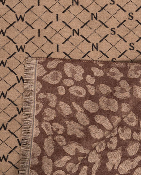 Twinset Brown double-sided patterned scarf 262TA4300
