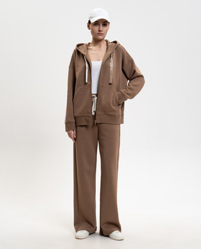 Max Mara Brown BALI sweatpants with logo SMMBALI