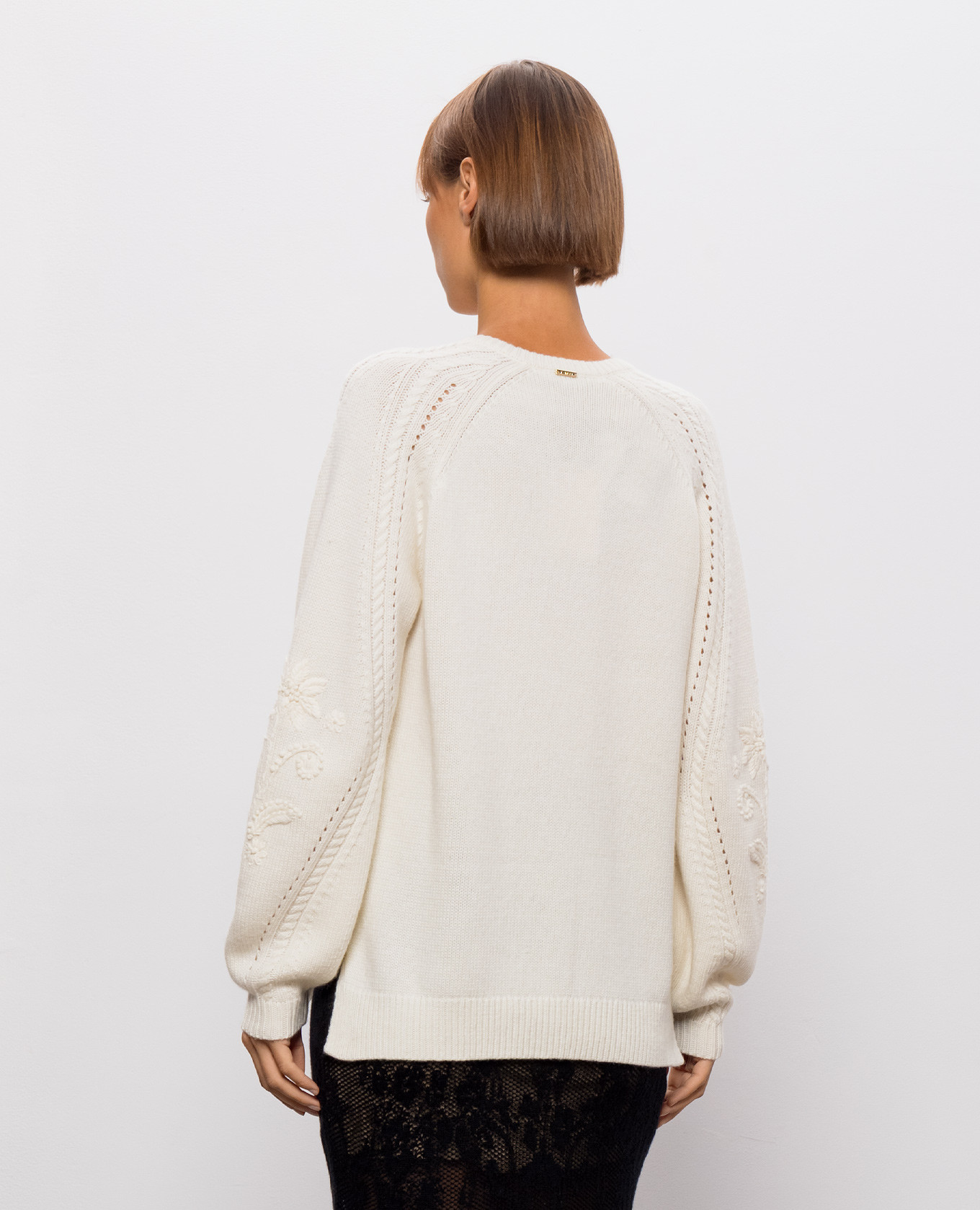 Ivory wool pullover Twinset 4