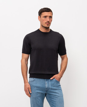 Cashmere&Whiskey Black silk T-shirt FS03