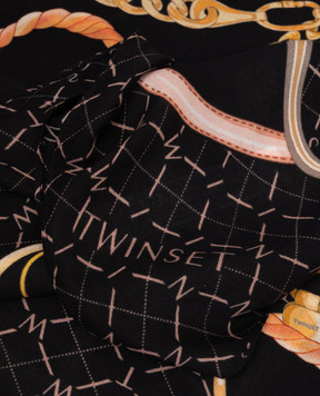 Twinset Black printed scarf 261TA4420