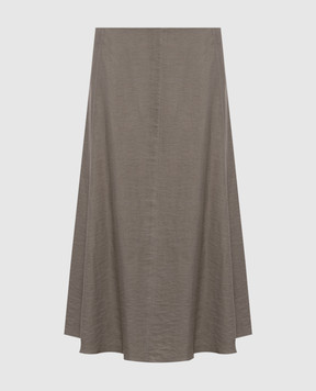 Peserico Brown skirt with linen A0504605435
