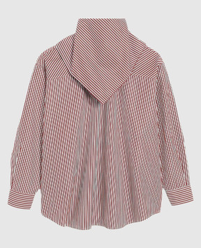 Ami Paris Burgundy striped blouse UTP801CO0133