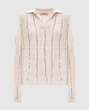 Twinset Beige pullover with pattern 261TP3490